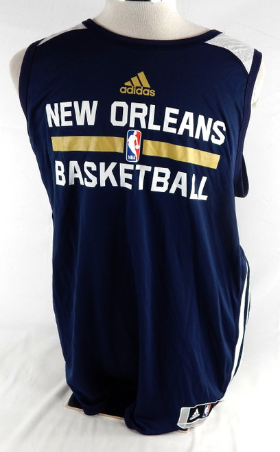 2015-16 New Orleans Pelicans Game Issued Navy Practice Jersey 3XL 059