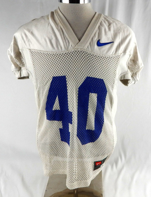 2016-19 Boise State Broncos #40 Game Used White Practice Jersey L 404