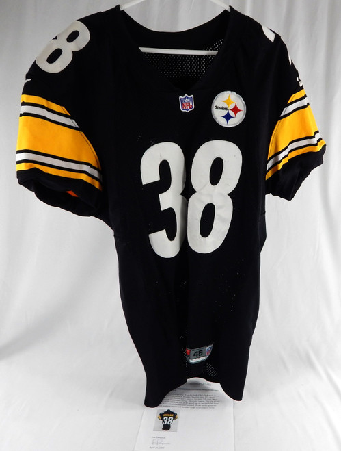 2000 Pittsburgh Steelers Jon Witman #38 Game Used Black Jersey 46 739