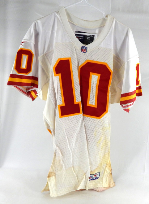 1997 Kansas City Chiefs Pete Stoyanovich #10 Game Issued White Jersey 40 338