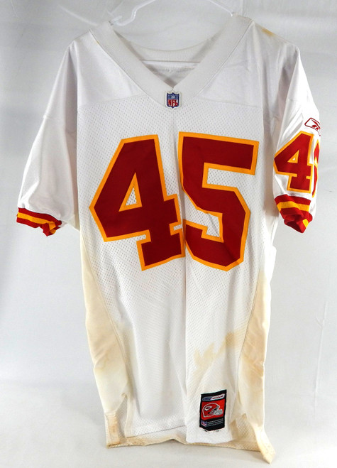 2001 Kansas City Chiefs #45 Game Issued White Jersey 42 337