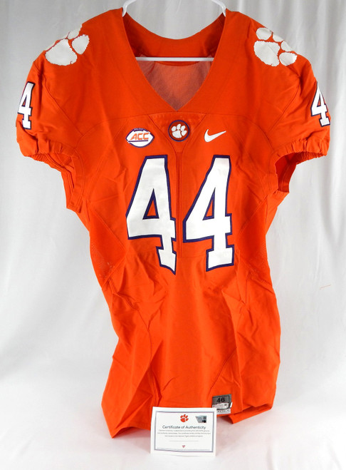 2016 Clemson Tigers #44 Game Issued Pos Used Orange Jersey Football NP Rem 46 54