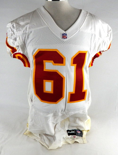 1999 Kansas City Chiefs Tim Grunhard #61 Game Issued White Jersey 48 661