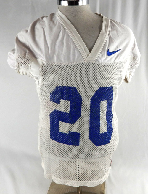 2016-19 Boise State Broncos #20 Game Used White Practice Jersey M 408