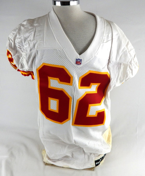 1999 Kansas City Chiefs Glenn Parker #62 Game Issued White Jersey 50 660