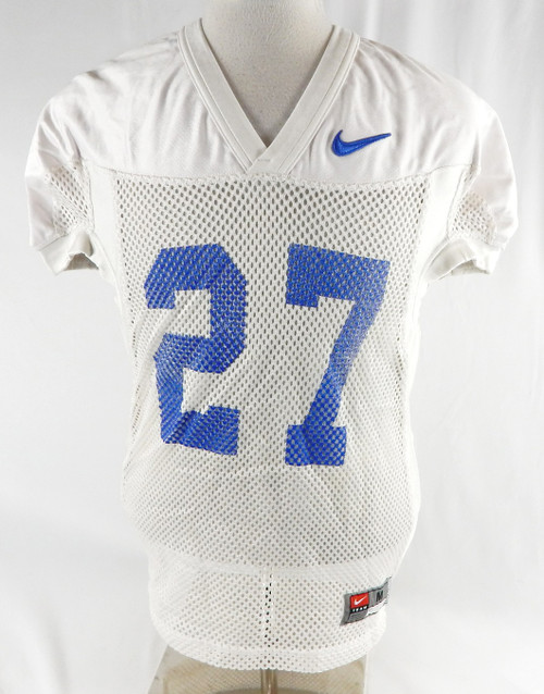 2016-17 Boise State Broncos #27 Game Used White Practice Jersey M 473