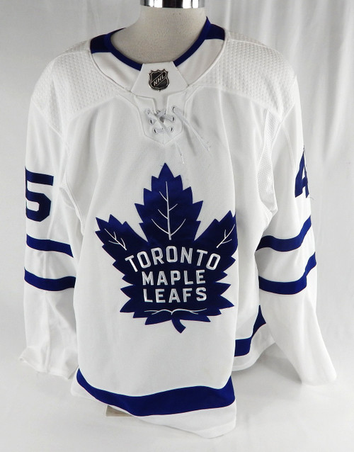 2019-20 Toronto Maple Leafs Teemu Kivihalme #45 Game Used White Jersey 56 666