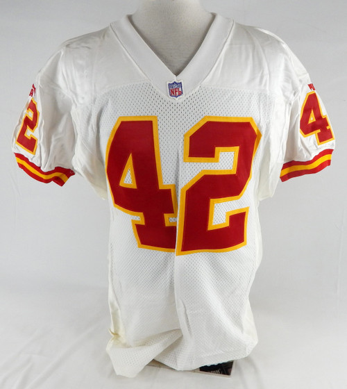 1999 Kansas City Chiefs Sylvester McGrew #42 Game Issued White Jersey 42 770