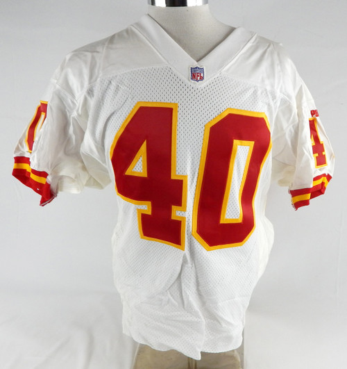 1999 Kansas City Chiefs James Hasty #40 Game Issued White Jersey 773