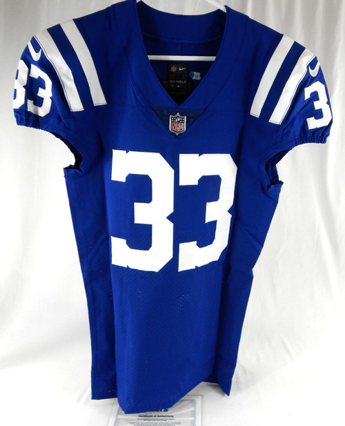 2017 Indianapolis Colts Robert Turbin #33 Game Issued Pos Used Blue Jersey 42 56