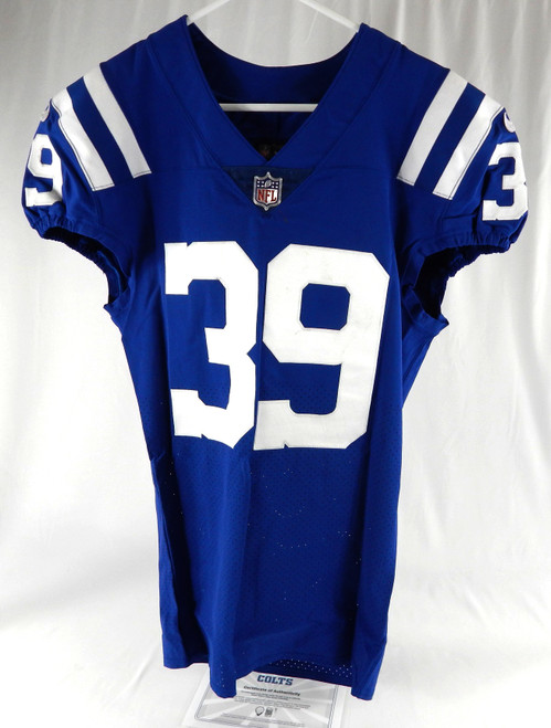 2017 Indianapolis Colts Jonathan Williams #39 Game Issued P Used Blue Jersey 7