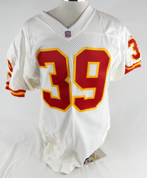 1999 Kansas City Chiefs #39 Game Issued White Jersey 44 776