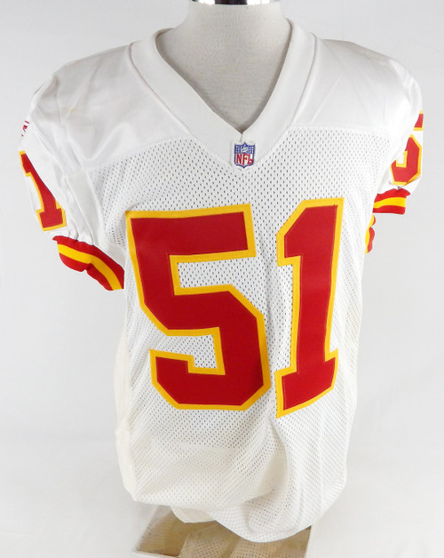 2001 Kansas City Chiefs Hunt #51 Game Issued White Jersey 46 306