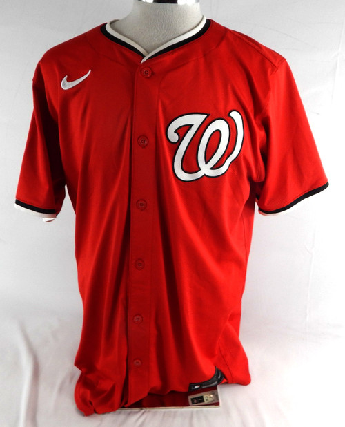 2025 Washington Nationals Caleb Lomavita #82 Game Issued Pos Used Red Jersey 3