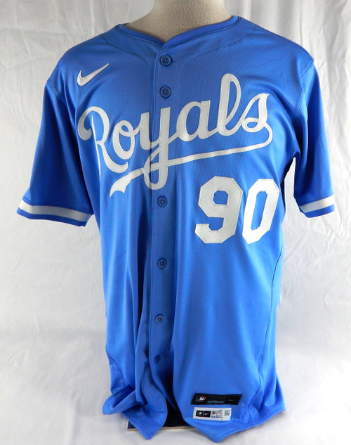 2025 Kansas City Royals Caden Monke #90 Game Issued Powder Blue Jersey 44 734