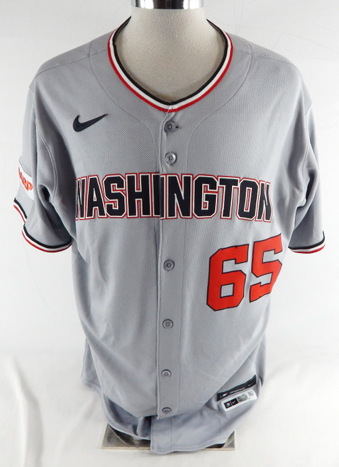 2025 Washington Nationals Julian Fernandez #65 Game Issued Grey Jersey 46 336