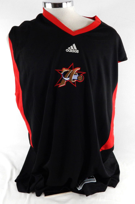 2008-09 Philadelphia 76ers Game Issued Black Tank Top Shirt 60th Patch 3XL 352