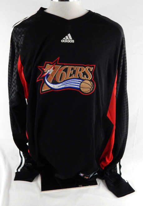 2007-08 Philadelphia 76ers Game Issued Black Shooting Shirt XL 356