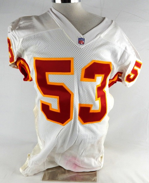 1996 Kansas City Chiefs Young #53 Game Issued White Jersey 038