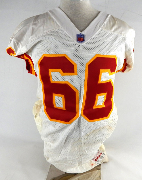 1996 Kansas City Chiefs #66 Game Issued White Jersey 045