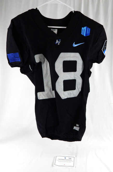 2022 Air Force Falcons #18 Game Issued P Used Black Jersey Space Force Football