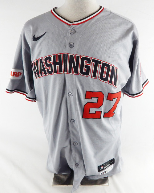 2025 Washington Nationals Jake Irvin #27 Game Issued Pos Used Grey Jersey 46 350