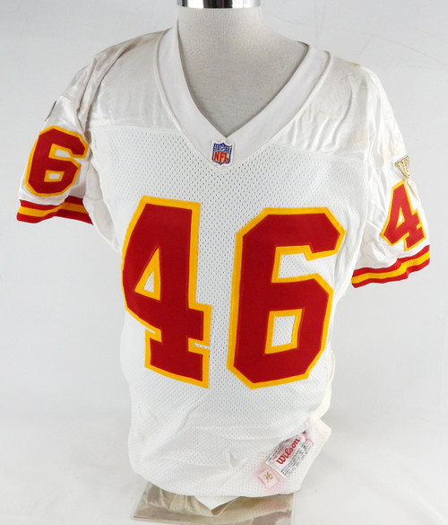 1996 Kansas City Chiefs #46 Game Issued White Jersey NP Rem 42 028