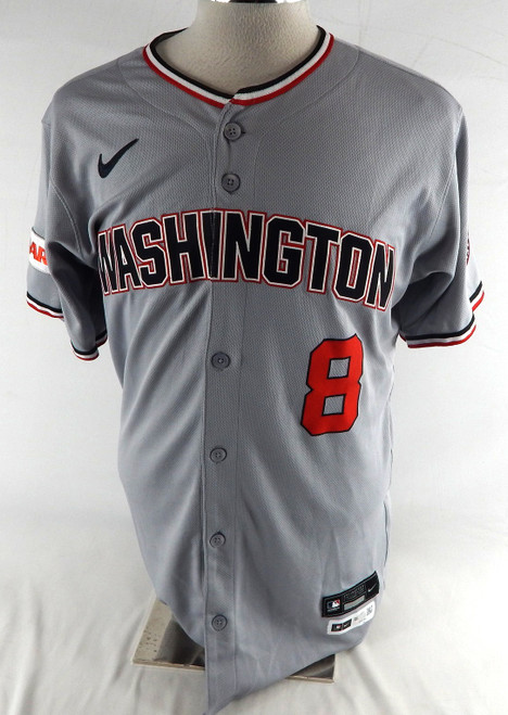 2025 Washington Nationals Jose Tena #8 Game Issued Pos Used Grey Jersey 42 315