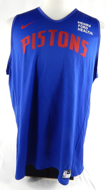 2023-25 Detroit Pistons #28 Game Used Blue Practice Jersey HFH Patch XL 25