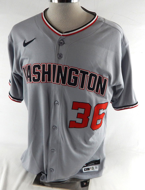 2025 Washington Nationals CJ Stubbs #36 Game Issued Grey Jersey 46 203