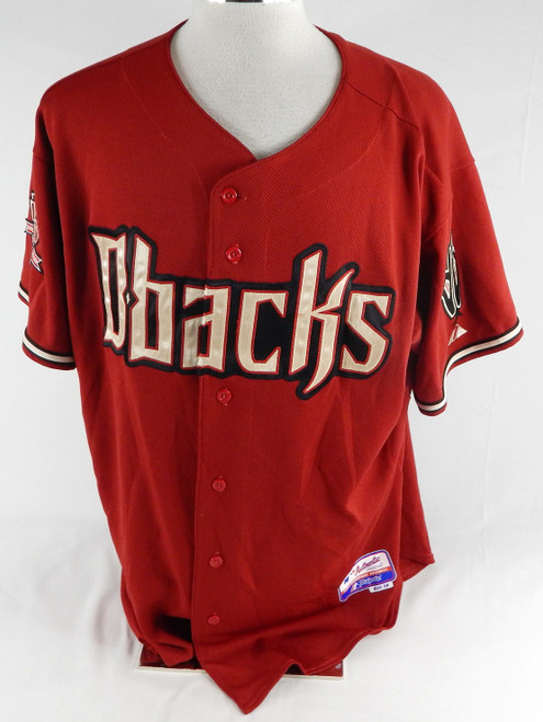 2008 Arizona Diamondbacks Doug Davis #49 Game Used Red Jersey 10th Patch 50 5