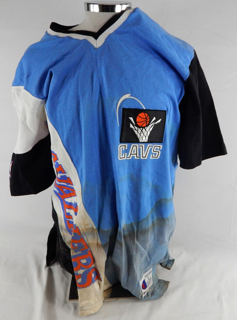 1990s Cleveland Cavaliers Game Issued Blue Shooting Shirt L 898