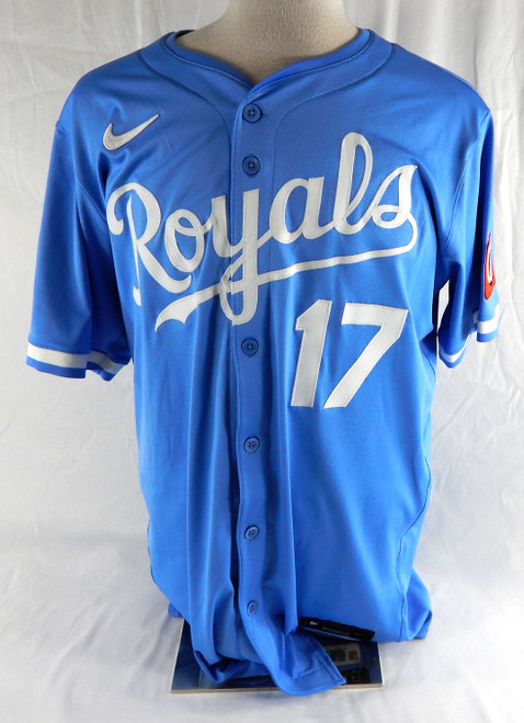 2025 Kansas City Royals Keister #17 Game Issued Pos Used Powder Blue Jersey 46 1