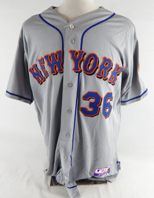 2011 New York Mets Manny Acosta #36 Game Issued Pos Used Grey Jersey 50 909