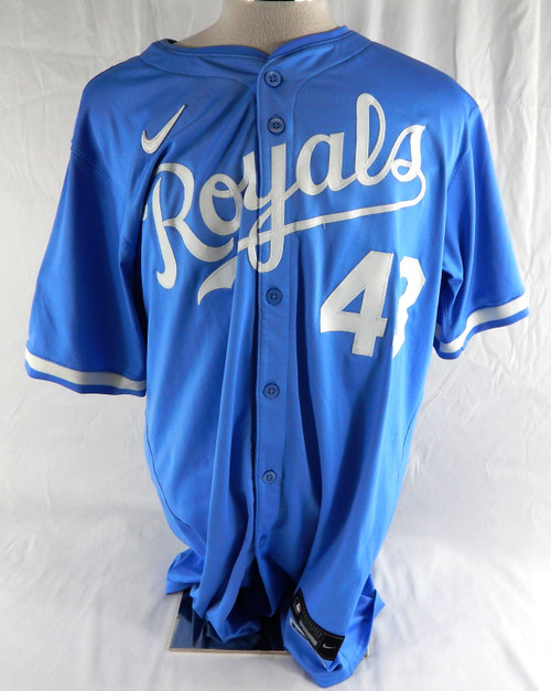 2025 Kansas City Royals Carlos Hernandez #43 Game Issued Used Powder Blue Jersey