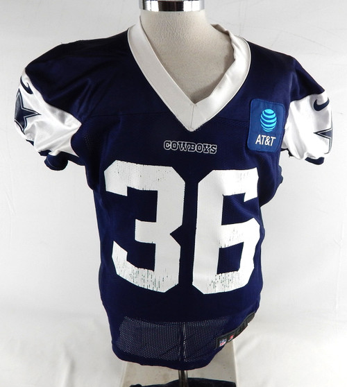 2025 Dallas Cowboys Corey Ballentine #36 Game Used Navy Practice Jersey 46 470