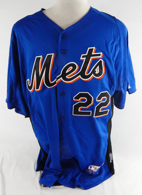 2011 New York Mets Willie Harris #22 Game Issued Pos Used Blue Jersey BP ST 48 9
