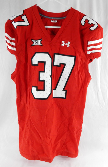 2023 Texas Tech Red Raiders #37 Game Used Red Jersey Throwback Football NPR 46 7