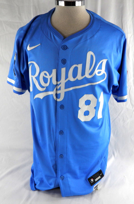 2025 Kansas City Royals Canyon Brown #81 Game Issued Used Powder Blue Jersey 8