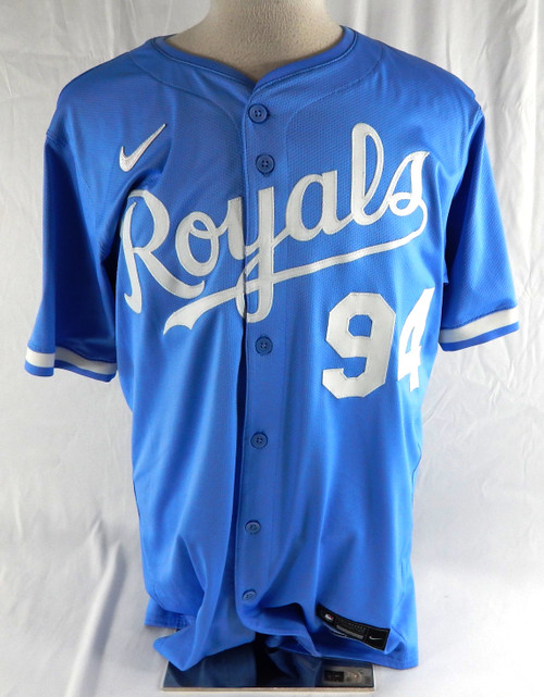 2025 Kansas City Royals Ryan Brady #94 Game Issued P Used Powder Blue Jersey 9