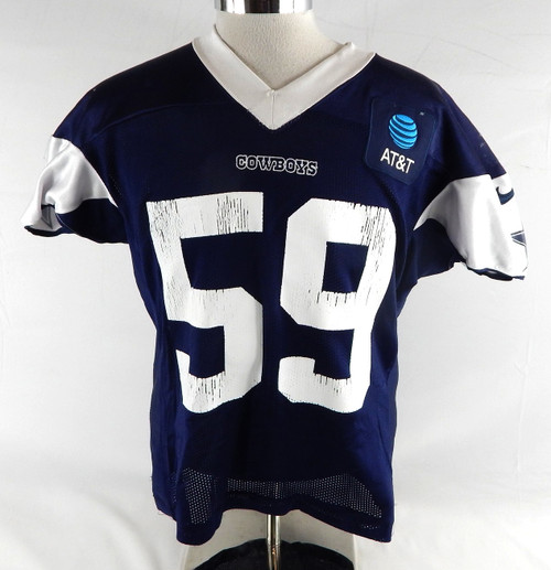 2025 Dallas Cowboys Kenneth Murray #59 Game Used Navy Practice Jersey 52 491