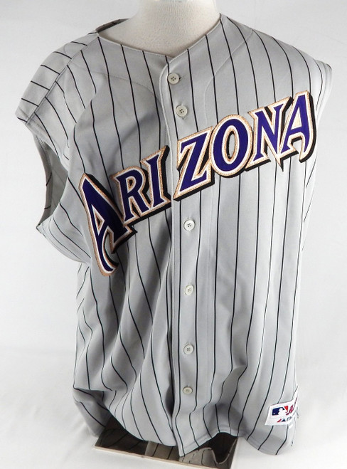 2003 Arizona Diamondbacks Edgar Gonzalez #49 Game Used Grey Vest Jersey 48 250