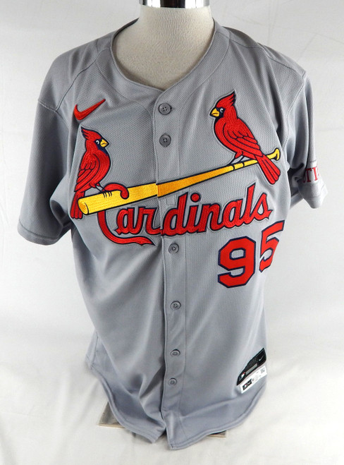2025 St. Louis Cardinals Edwin Nunez #95 Game Issued Pos Used Grey Jersey 44 511