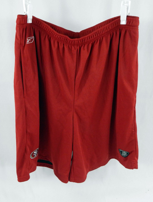 2003 San Francisco 49ers Team Issued Red Workout Shorts Size XL DP110284