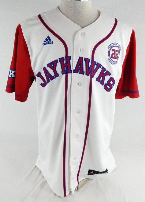 2025 Kansas Jayhawks #10 Game Used White Jersey Buck O'Neil Patch Baseball 44 33