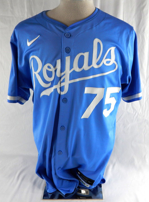 2025 Kansas City Royals Hernandez #75 Game Issued Pos Used Powder Blue Jersey 3