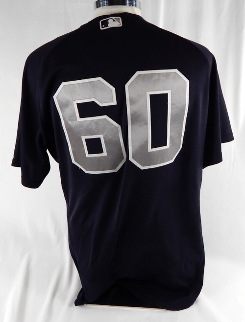 2020 New York Yankees #60 Game Issued Pos Used Navy Jersey BP ST 44 906