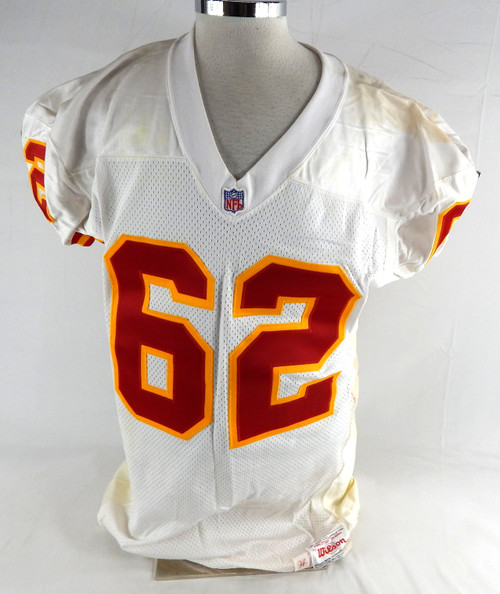1996 Kansas City Chiefs Davidson #62 Game Issued White Jersey  043