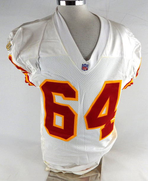 1996 Kansas City Chiefs Mu Tagoai #64 Game Issued White Jersey  046