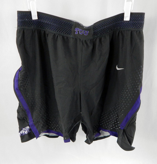 Texas Christian TCU Horned Frogs Game Issued Black Basketball Shorts XL 110325